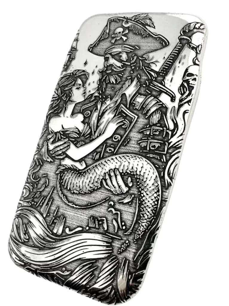 Adamo Metals- Silver art bar pirate
